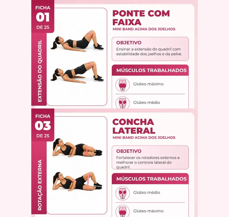 Prévia de duas fichas reais do material